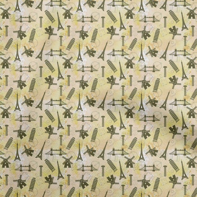oneOone Polyester Spandex Olive Green Fabric Travel Sewing Craft Projects Fabric Prints By Yard 56 Inch Wide