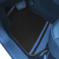 thumbnail image 3 of FH Group Carpet Liners Car Floor Mats with Faux Leather Stripes - Full Set, 3 of 5