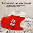thumbnail image 3 of 1 Ensemble Lit pour Animal en Forme de Botte avec Tapis Épaissi Coussin Chaud pour Chat Nid Fournitures pour Chat, 3 of 10