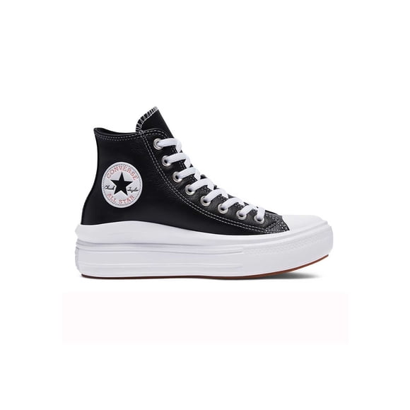Converse Women's Chuck Taylor All Star Move Platform Hi Sneaker, Black/Natural Ivory/White, 9