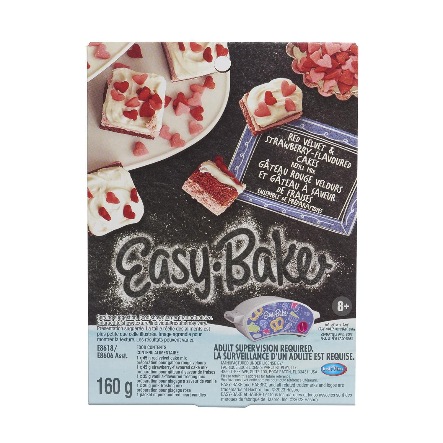Easy-Bake Ultimate Oven Toy Refill Mix, Red Velvet and Strawberry Cakes Refill Mix