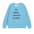 thumbnail image 4 of Économies d'Hiver! SROBPTY Chandails à Manches Longues pour Tout-Petits, T-Shirt pour Enfants à Manches Longues Imprimé, T-Shirt Imprimé à Col Rond Court, Convient aux Garçons et aux Filles, Bleu Pâle, 2 Ans, 4 of 4