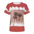thumbnail image 5 of Pompotops Femmes Été Sexy Dégradé Print Femmes Régulières Manches Courtes Top, 5 of 5