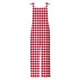 thumbnail image 4 of FRSASU Combinaison Sans Manches pour Femmes, Salopette Bohème à Carreaux, Décontractée, Confortable, Douce, Salopette Mode Rouge 10 (TG), 4 of 5