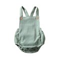 thumbnail image 1 of Newborn Baby Corduroy Sleeveless Romper Solid Color Backless Jumpsuit, 1 of 8