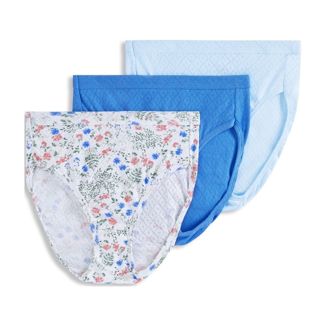 Jockey Femmes 100 % Coton Elance Respirant Coupe Française - Lot de 3