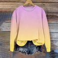 thumbnail image 4 of Chandail en Molleton pour Enfants Garçons Filles Mode Mignon Dégradé Manches Longues Col Rond Violet, 4 of 9