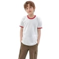 thumbnail image 1 of Toddler Girls Summer Tops Tees Color Block Short Sleeve Crewneck Loose Fit Casual T Shirt Daily Spring Shirts For Kid 8-9T, 1 of 7