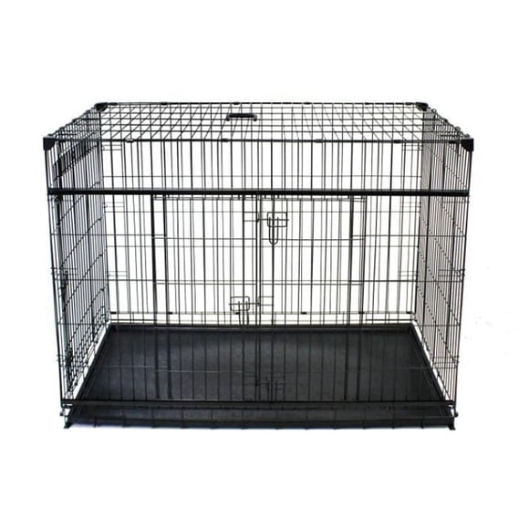 Lucky Dog Whisper Glide 42 Inch Sliding Double Door Dog Crate