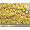 thumbnail image 2 of Soimoi Crepe Silk Fabric Aztec Geometric Print Sewing Fabric Yard 42 Inch Wide, 2 of 3
