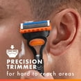 thumbnail image 4 of Gillette Fusion5 Shaving Razor for Men, 1 Razor Handle, 7 Razor Blade Refills, with Lubrication Strip and Precision Trimmer for Men, 4 of 8