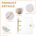 thumbnail image 3 of Uxcell Mini Binder Cover, 4.3 Inch Clear Binder Protector 3 Ring Refillable Notebook Binder with Snap Button for Photo Scrapbook Journal Ledger, Yellow, 3 of 7