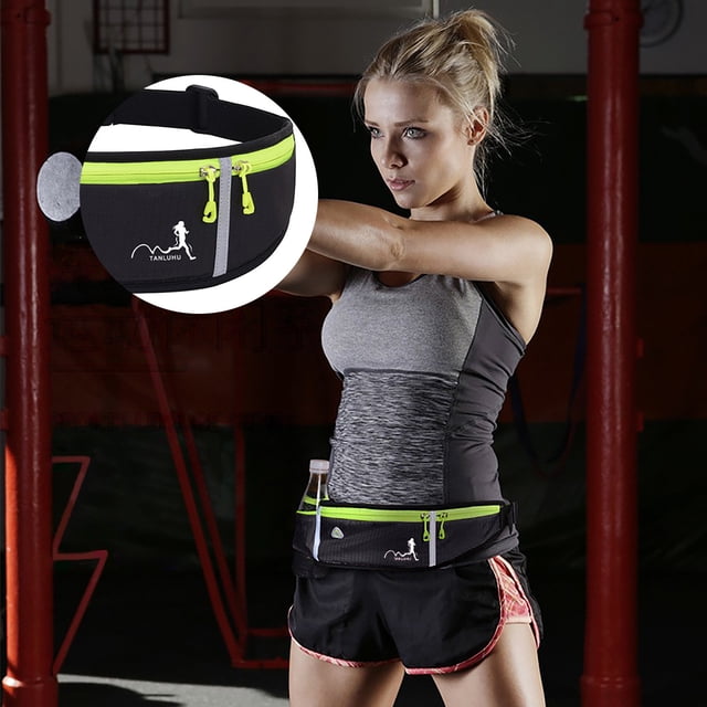 EGNMCR Ceinture de Course avec Porte-Bouteille d'Eau Sac Banane de Sport Sac de Taille pour Hommes et Femmes Ceinture de Sport avec Fermeture Éclair pour Course Randonnée Escalade,