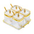thumbnail image 2 of GROWTH TANK Divided Dried Fruit Plates Nuts Storage Tray Multipurpose for Cafe Shop Home Clear 4 Grids, 2 of 9