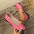 thumbnail image 2 of Ballerines pour Femmes à Enfiler Bout Amande Pierre Embossée Micro Compensées Semelle Souple Printemps Été Chaussures Décontractées Rose, 2 of 9