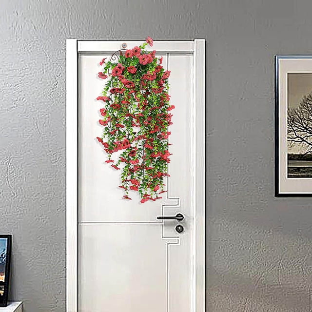 Nilvkv Simulated Orchid Wall Hanging Decorative Wall Ceiling Yugali Hanging Rattan Camellia Chlorophytum Comosum
