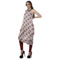 thumbnail image 4 of Moomaya Robe Kurti à une Épaule Imprimée pour Femme, Sans Manches, à Col Bénitier, Style Bohème, Tenue de Soirée de Designer, 4 of 7