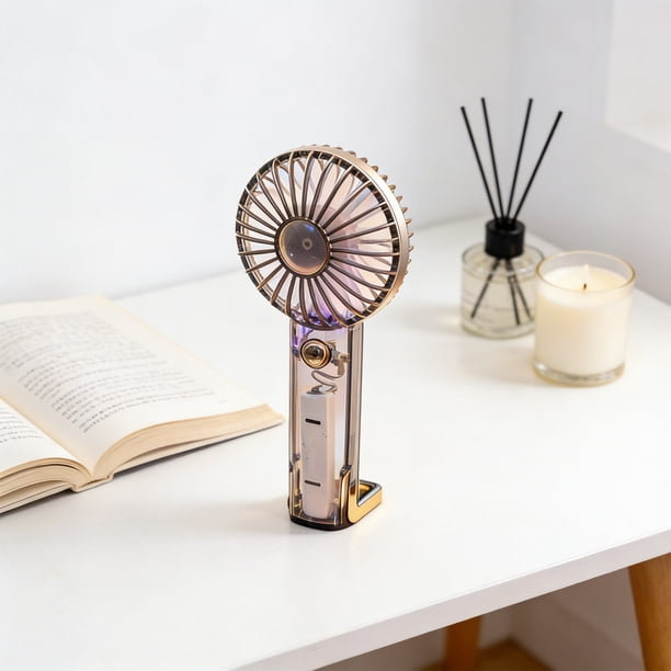 Black Handheld Mini Usb Rechargeable Fan Plastic Portable Small