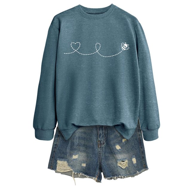Chandails à Capuchon pour Femmes Chandail à Capuchon Femme Manches Longues Col Rond Chandail en Molleton Décontracté Imprimé Chandail-Over Haut Tenue Quotidienne T-Shirt Blouse Automne Hiver Vêtements Décontractés Veste