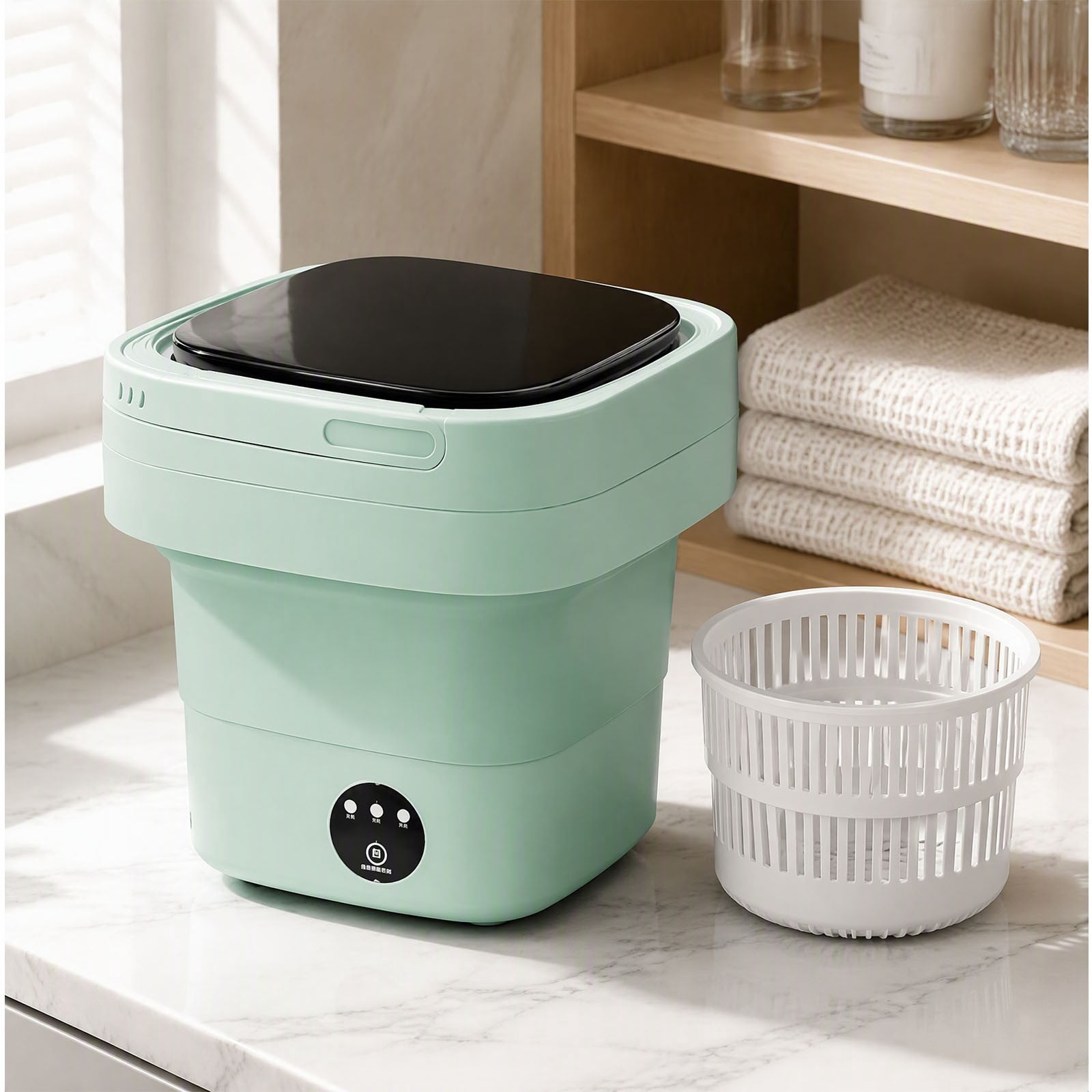 LiUMX 8L Mini Foldable Washing Machine for Socks, Garments, and ...