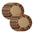 thumbnail image 2 of Fall Leaf Wreath Placemats Set of 10, Heat Resistant for Thanksgiving Table Decor, 2 of 6