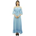 thumbnail image 1 of Bimba Robe Maxi à Épaules Dénudées d'Été pour Femmes, Tenue de Plage, Robes de Vacances, 1 of 9