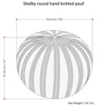 thumbnail image 5 of Simpli Home Shelby Pouf Rond Bohème en Tricot à la Main en Coton Rouge Bonbon, 5 of 5