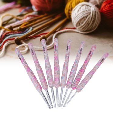Fugacal Crochet Coloré, Ensemble de 8 Pcs de Crochets pour Couture pour Tricoteurs pour Broderie