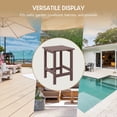 thumbnail image 3 of WestinTrends Outdoor Side Table, All Weather Poly Lumber Adirondack Small Patio Table Square End Table for Pool Balcony Deck Porch Lawn Backyard, Dark Brown, 3 of 13