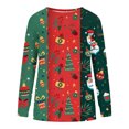 thumbnail image 4 of Chandails à Capuchon pour Filles Hauts Décontractés de Mode pour Femmes Manches Longues de Noël Imprimé Col Rond Couverture Chandail à Enfiler Chandails à Enfiler Chandails pour Adolescentes en Liquidation, 4 of 4
