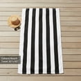 thumbnail image 2 of Mainstays Cabana Stripe Decorative Beach Towels, 4-pack, Black, 2 of 5