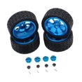 thumbnail image 3 of Xuanheng RC Wheel Rims Rubber Tires Kit Replacement M3 Wheel Nut for 144001 1:12 1:18 Blue, 3 of 8