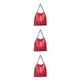 thumbnail image 1 of kurtrusly 1/2/3 Wide Application Convenient And Practical Chain Handbag For Women - Foldable Shoulder Bag Fashion PU Chain Shoulder Bag red 3PCS, 1 of 6