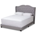 thumbnail image 1 of Bowery Hill Fabric Tufted King Size Bed in Grey, 1 of 1