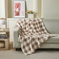 thumbnail image 4 of Mainstays Velvet Plush Throw,Buff Check,50X60", 4 of 5