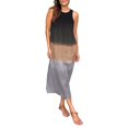 thumbnail image 1 of WTXUE Robe Longue Sans Manches en Coton et Lin avec Fente, Dégradé Teinture sur Nœuds, Coupe Décontractée, Robes (Femmes) Taille 16, 1 of 5