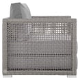 thumbnail image 3 of Modway Aura 15.5" Rattan & Fabric Outdoor Patio Armchair in Gray Finish, 3 of 8