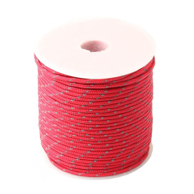 Reflective 2mm 3 Strand Core Outdoor Camping Rope Parachute Cord Lanyard Tent Multifunction Corda ,Easy to Use