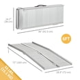 thumbnail image 3 of HOMCOM Textured Aluminum Folding Wheelchair Ramp for Scooter Steps Stairs, 3 of 10