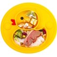 thumbnail image 2 of Silicone Divided Toddler Plates, Portable Non Slip Suction Plates for Children B, 2 of 5