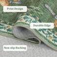 thumbnail image 2 of Garvee 8'x10' Modern Insect Floral Print Area Rug Washable Rugs, Stain-Resistant Non Slip Rug Foldable Indoor Carpet Low Pile Floor Mat for Living Room Bedroom Home Decor, Green, 2 of 7