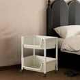 thumbnail image 5 of Matoen Rolling Storage Trolley Laundry Room Organization 2 Tier Mobile Shelving Unit Bathroom Organizer Storage Rolling Utility Trolley for Kitchen Bathroom, 5 of 5