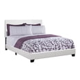 thumbnail image 3 of Monarch Specialties Bed, Queen Size, Platform, Bedroom, Frame, Upholstered, Pu Leather Look, Wood Legs, White, Transitional, 3 of 3