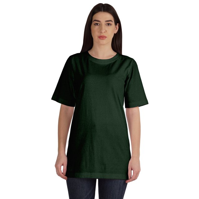Inkmeso T-Shirt Basique en Coton à Col Rond pour Femmes Coupe Ample Décontracté Long Haut d'Entraînement