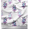thumbnail image 1 of Soimoi Poly Georgette Fabric Leaves & Floral Block Print Fabric by Yard 42 Inch Wide, 1 of 4