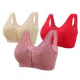 thumbnail image 1 of Wancir Bras for Women 2025 New Woman's Embroidery Front Button Large Size Underwear Bra without Steel Rim, 1 of 2