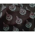 thumbnail image 4 of oneOone Silk Tabby Fabric Leaves & Floral Block Printed Craft Fabric BTY 42 Inch Wide, 4 of 4