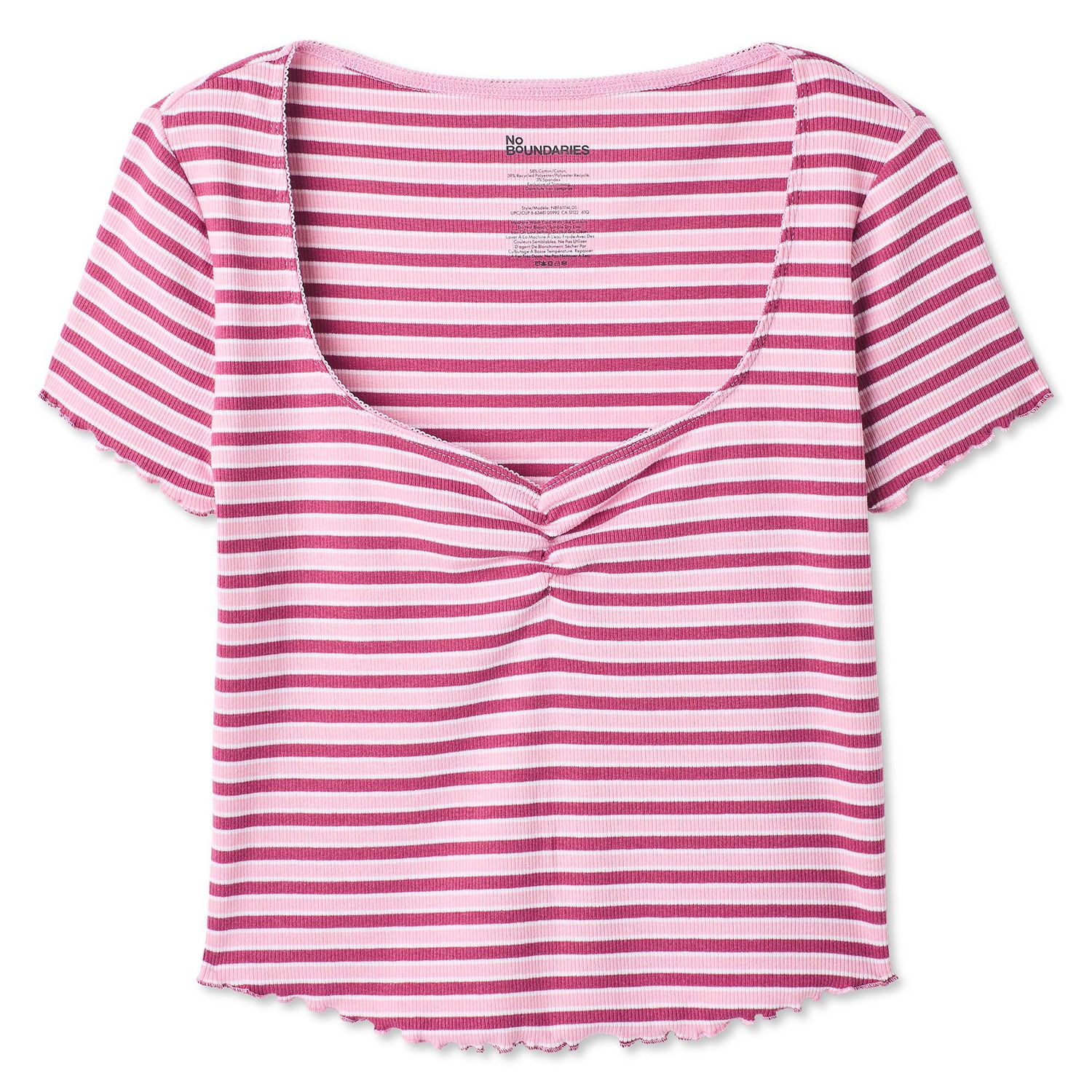 T-shirt rayé No Boundaries pour femmes