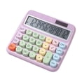 thumbnail image 2 of Cute Mechanical Calculator, Solar & Battery-Powered Office Calculator, 12-Digit Display, Retro Typewriter Style, Ideal for School & Office Use, Durable for Daily Calculations, 2 of 3