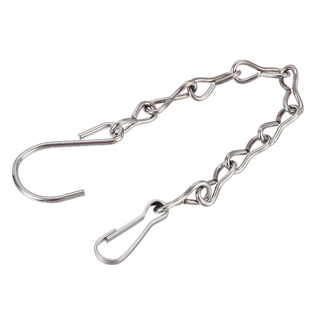 Unique Bargains 24cm Extension Lighting Chain S Hook Hanging Chains Silver Tone 2 Pack